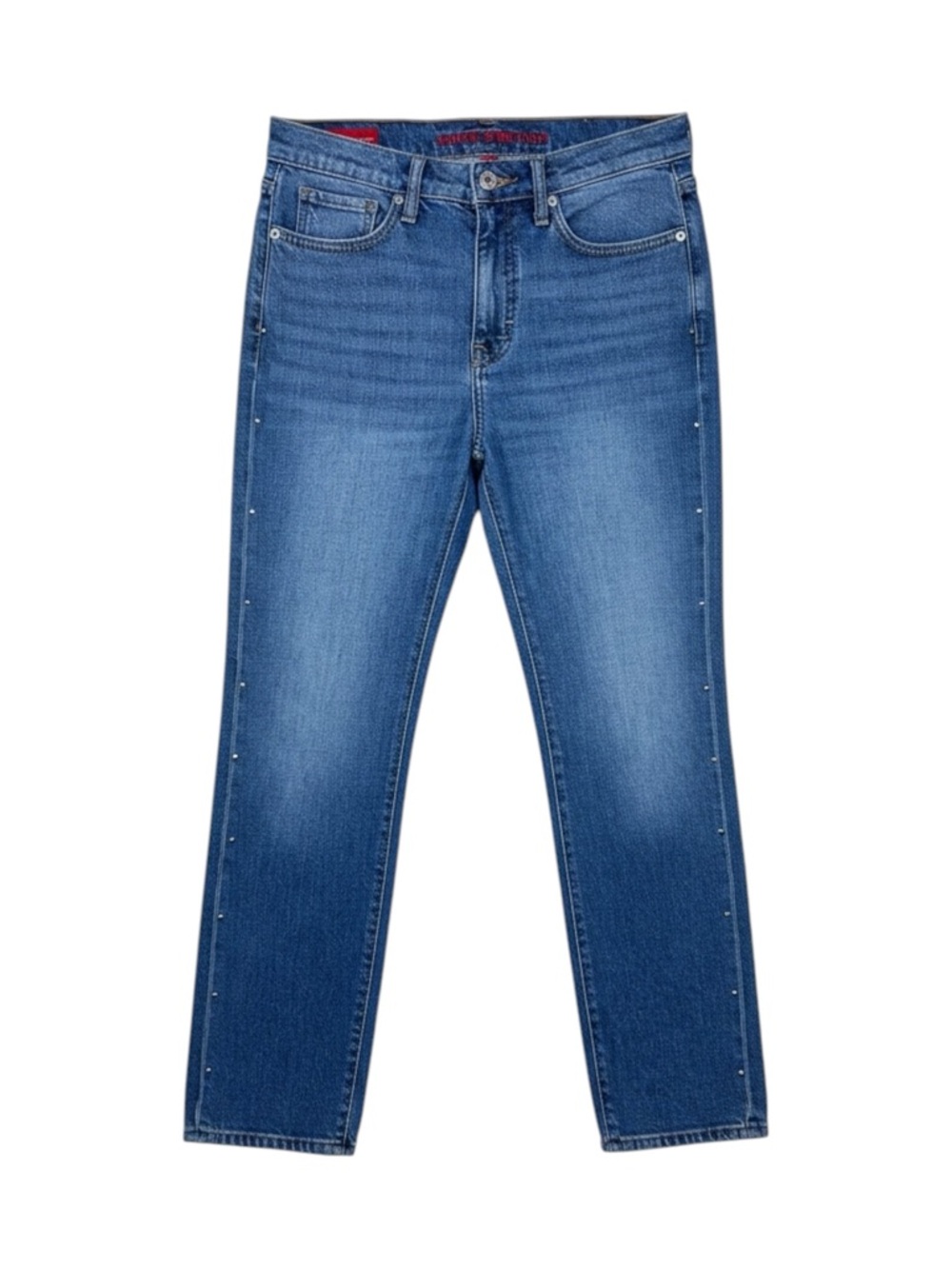 Lucky Brand Zoe High Rise Straight Jeans Studded Blue Wash Women’s 28 Long